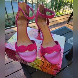 Pink Suede Sandals